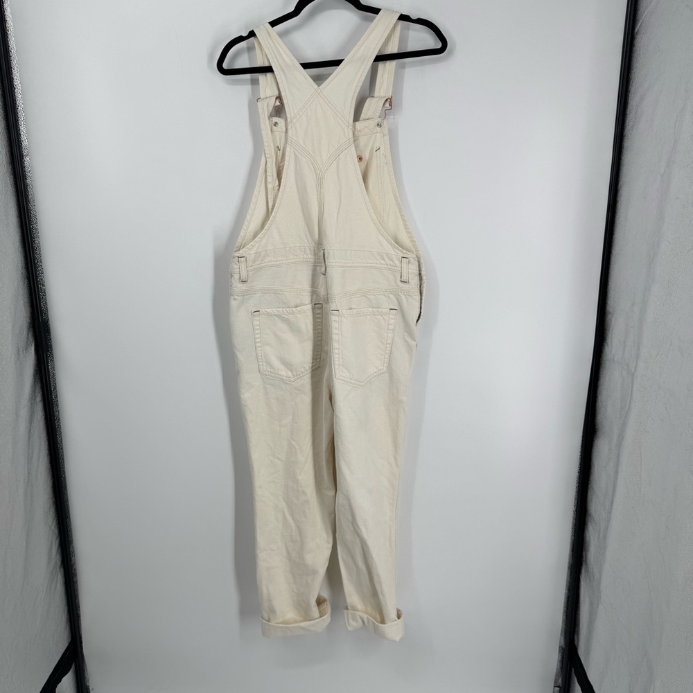 Free People Cream Denim Overalls - Picture 7 of 12